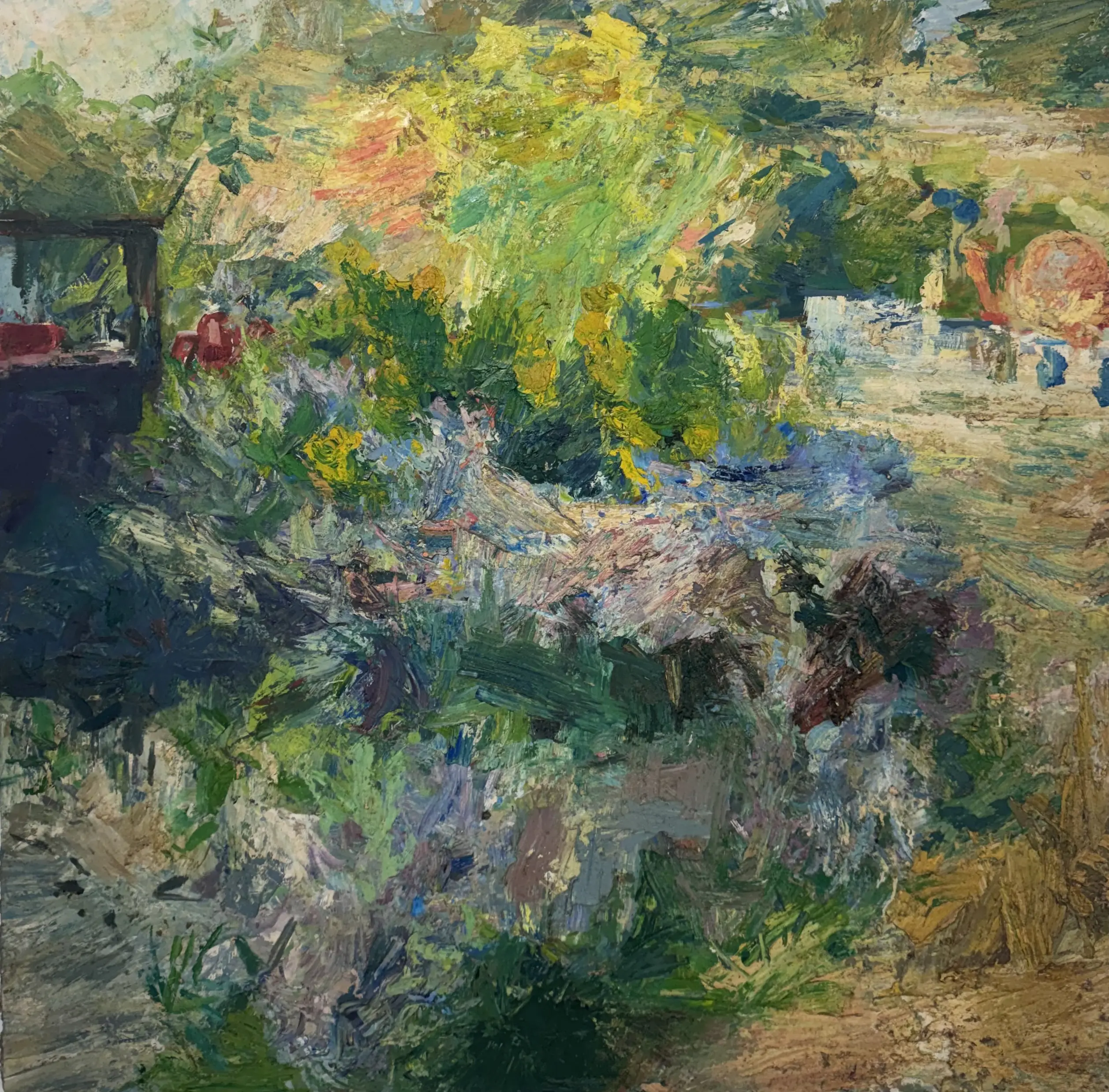 Herb Garden, Cement Mixer and Oil Tank